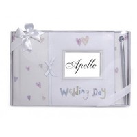 Wedding Guest Books: Wedding Day Guest Book With Hearts