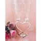 Joined Heart Wedding Champagne Flutes