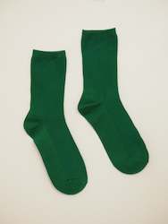 Socks: S O K K E N Ribbed socks - Parsley