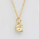 Rabbit Charm Necklace/ 14ct Gold Plated