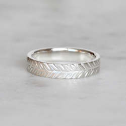 Jewellery manufacturing: Wide Silver Fern Ring