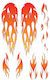 Wishbone Stickers - Flames
