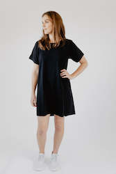 Clothing: T-SHIRT DRESS | BLACK