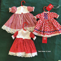 Dolls Clothing: Red Doll Dress