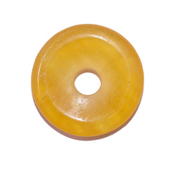 Orange Calcite Donut Pendant