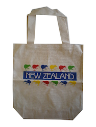 Gift: Carry Bag with New Zealand and Colourful Kiwis