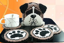 Craft material and supply: Dog paw coasters