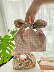 Lunchbag: Pink Gingham Check Lunch Bag