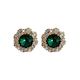 Green Rhinestone stud Earrings