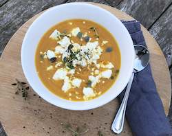 Soups: CREAMY BUTTERNUT SOUP - vegan -1 ltr