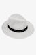 Black Band Fedora in Natural or White