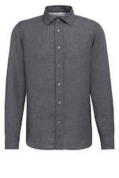 Men: Roma Grey Linen Shirt