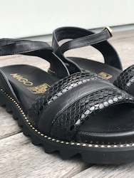 Shoes: Black Snake Sandal