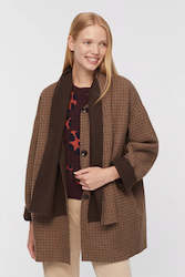 Women: Reversible Double Fabric Scarf Coat