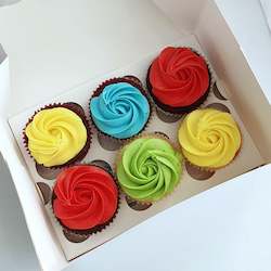 Cake: Coloured Buttercream Cupcakes