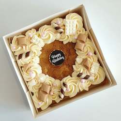 Cake: Decorated White Chocolate Blondie