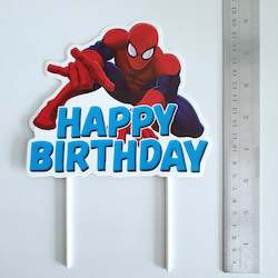Cake: Spiderman Happy Birthday Cake Topper