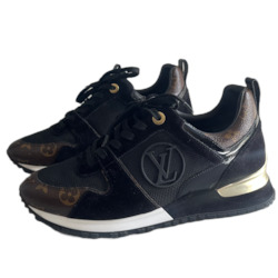 Internet only: Louis Vuitton RunAway Sneakers Black and Monogram Canvas