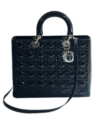 Internet only: Lady Dior Bag Large, Patent Leather