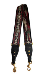 Christian Dior Canvas Embroidered Studded Bohemian Shoulder Strap