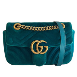 Internet only: Gucci GG Marmont Mini Velvet Shoulder bag