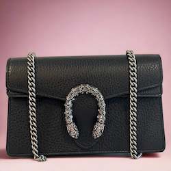 Internet only: Gucci Dionysus Super Mini Leather Shoulder Bag