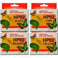 Hp 02 ink cartridge compatible x 4 (full set)