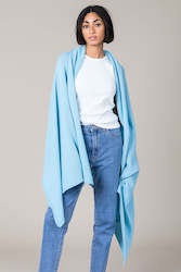 Cafe: Cashmere Travel Wrap in Paradise Blue