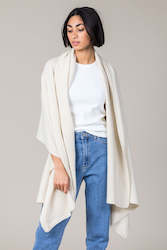 Cafe: Cashmere Travel Wrap in Antique White
