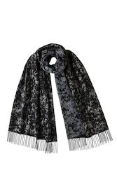 Cashmere/Merino Double Face Floral Scarf
