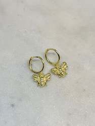 Earrings: Bee Hoops