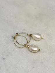 Earrings: Fine Pearl Hoops