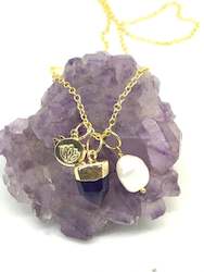 Crystal Necklaces: Amethyst Charm Necklace