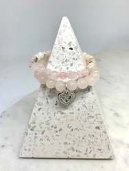 Bracelets: Rose Quartz Bracelet Set