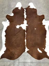 Exquisite Natural Cow Hide Brown and White