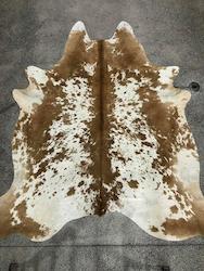 Exquisite Natural Cow Hide Beige and White
