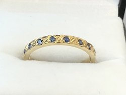 9ct Yellow Gold Channel Set Diamond Ring