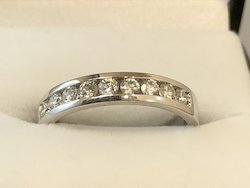 9ct White Gold 3-Stone Diamond Ring