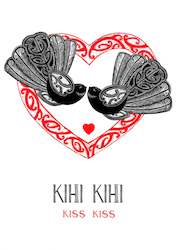 All Prints: Kiss Kiss Fantail - Small Art Print