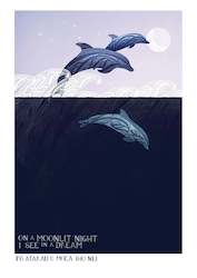 Po Atarau Dolphin Mini Print