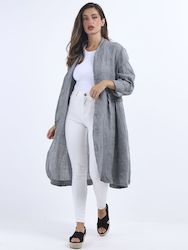 Jackets Coats: NATALIA- Washed Linen Overlay