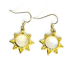 Jewellery: Moonstone Star Earrings