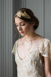 Personal accessories: Swooping Leaf Headband | Gold