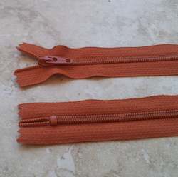Leather good: 2 x YKK Dark Orange Zip - 10cm or (4")