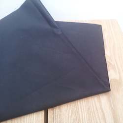 Black Waxed cotton fabric - Oilskin fabric