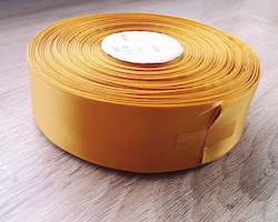 Leather good: Ribbon- Gold Satin - 36mm wide - 50 meter roll