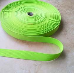 Webbing- Lime Green Nylon - 1" (2.5cm) - per meter