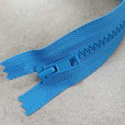 Leather good: 1 x Blue YKK Vislon Zip - 25cm (10")