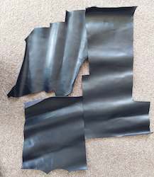 Leather good: 3 x Black Scrap Leather Pieces -1.5mm