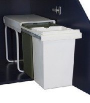 Twin pull-out kitchen rubbish bins